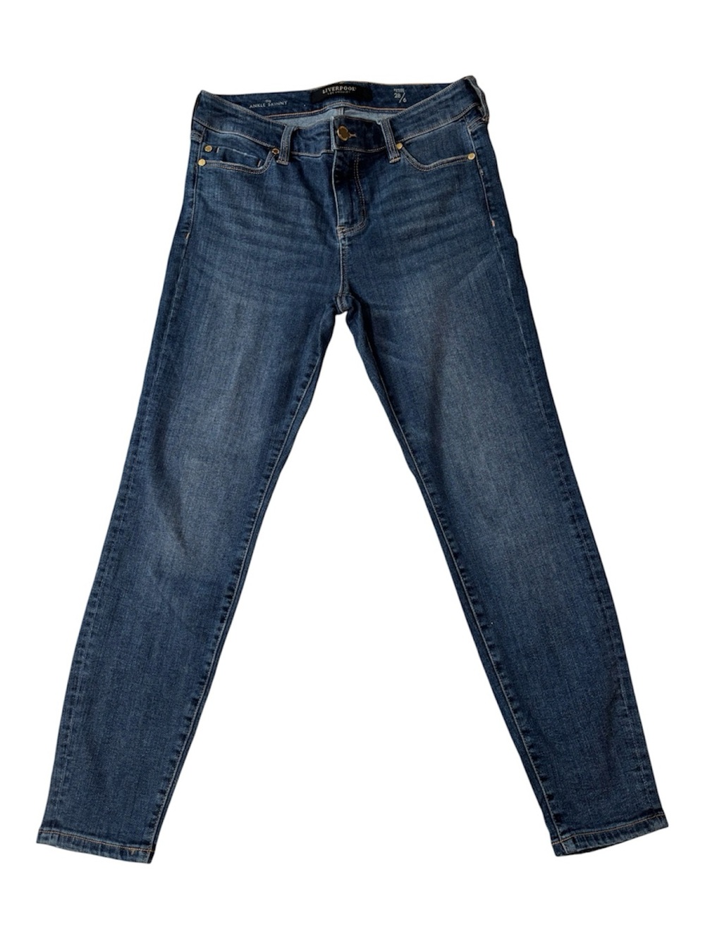 Liverpool Jeans, Petite, Ankle Skinny, Dark Indigo Denim, 6P, W28